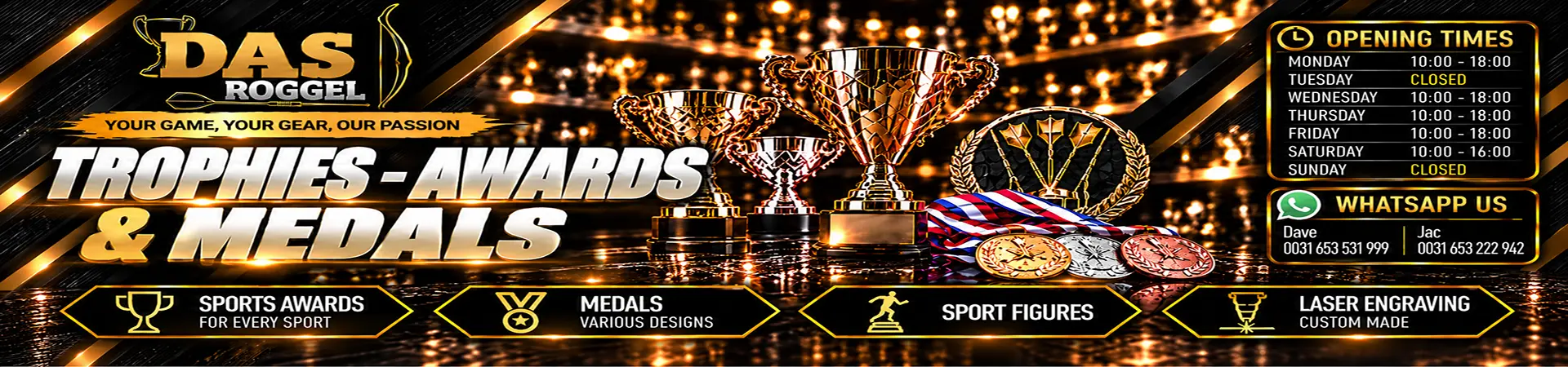 Trophies and awards collection at DAS Roggel