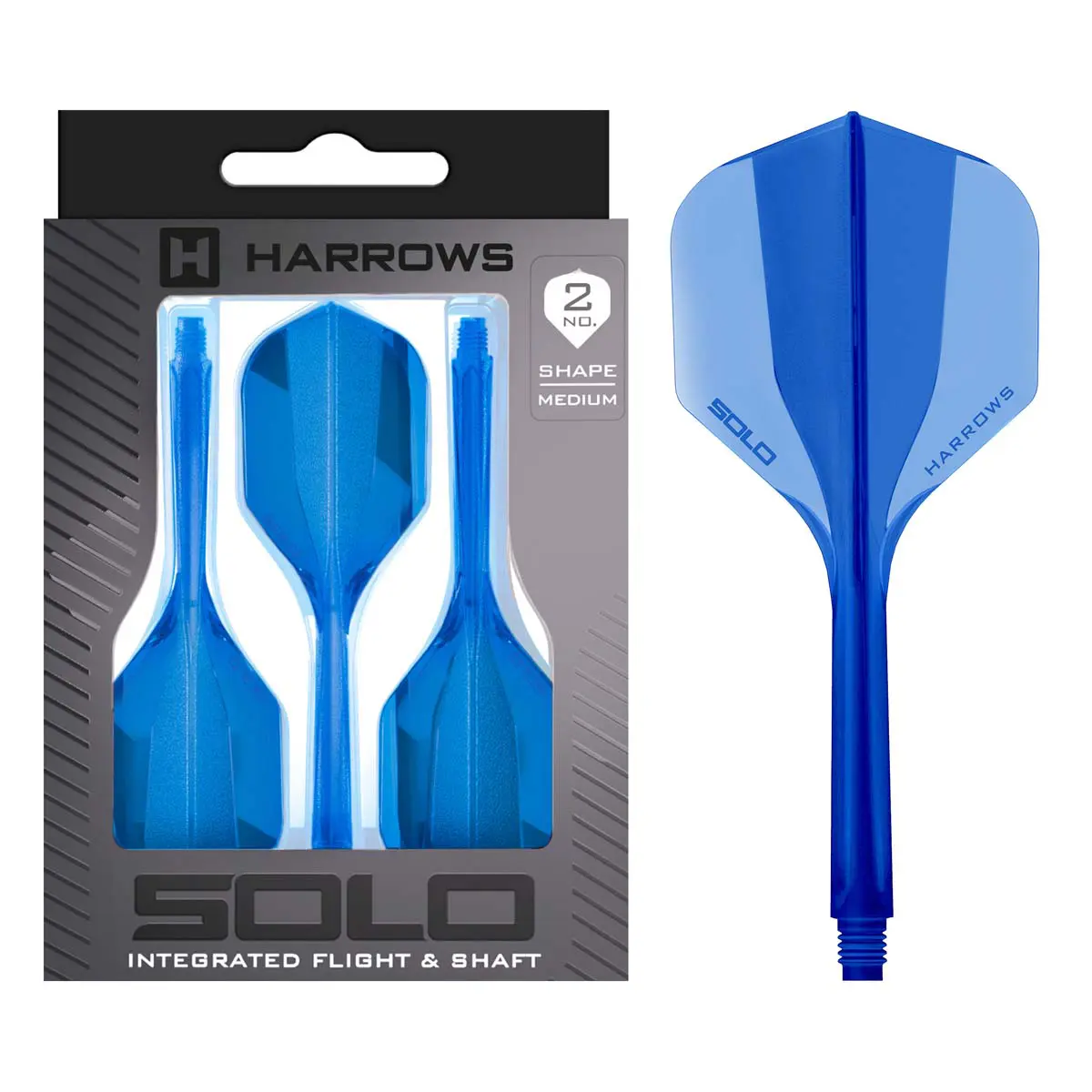 Picture of Harrows Solo Integrated Dart Flights Standard No2 Blue