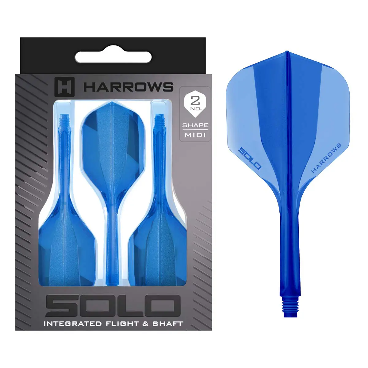 Picture of Harrows Solo Integrated Dart Flights Standard No2 Blue