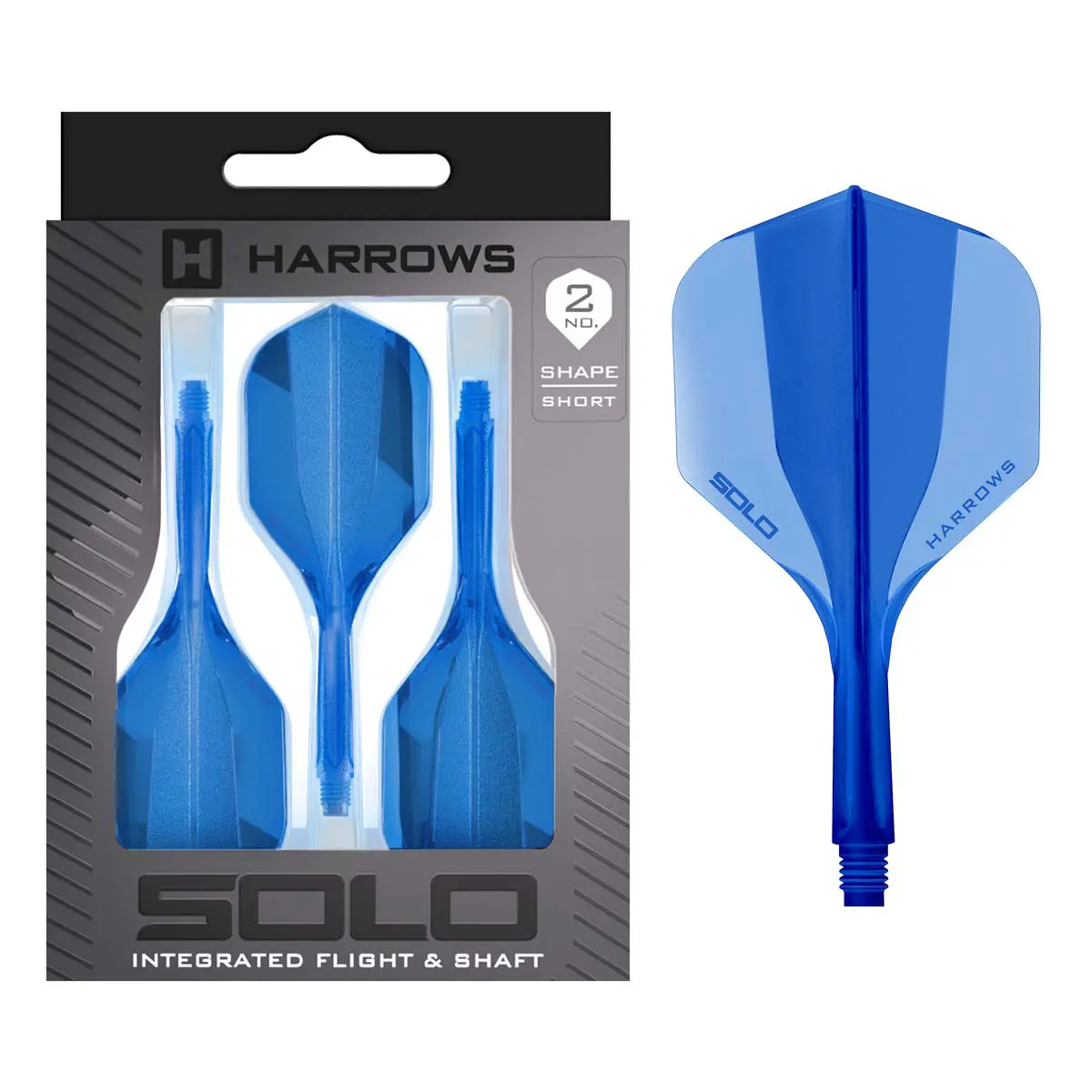 Picture of Harrows Solo Integrated Dart Flights Standard No2 Blue