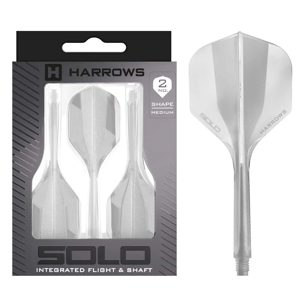 Picture of Harrows Solo Integrated Dart Flights Standard No2 Clear