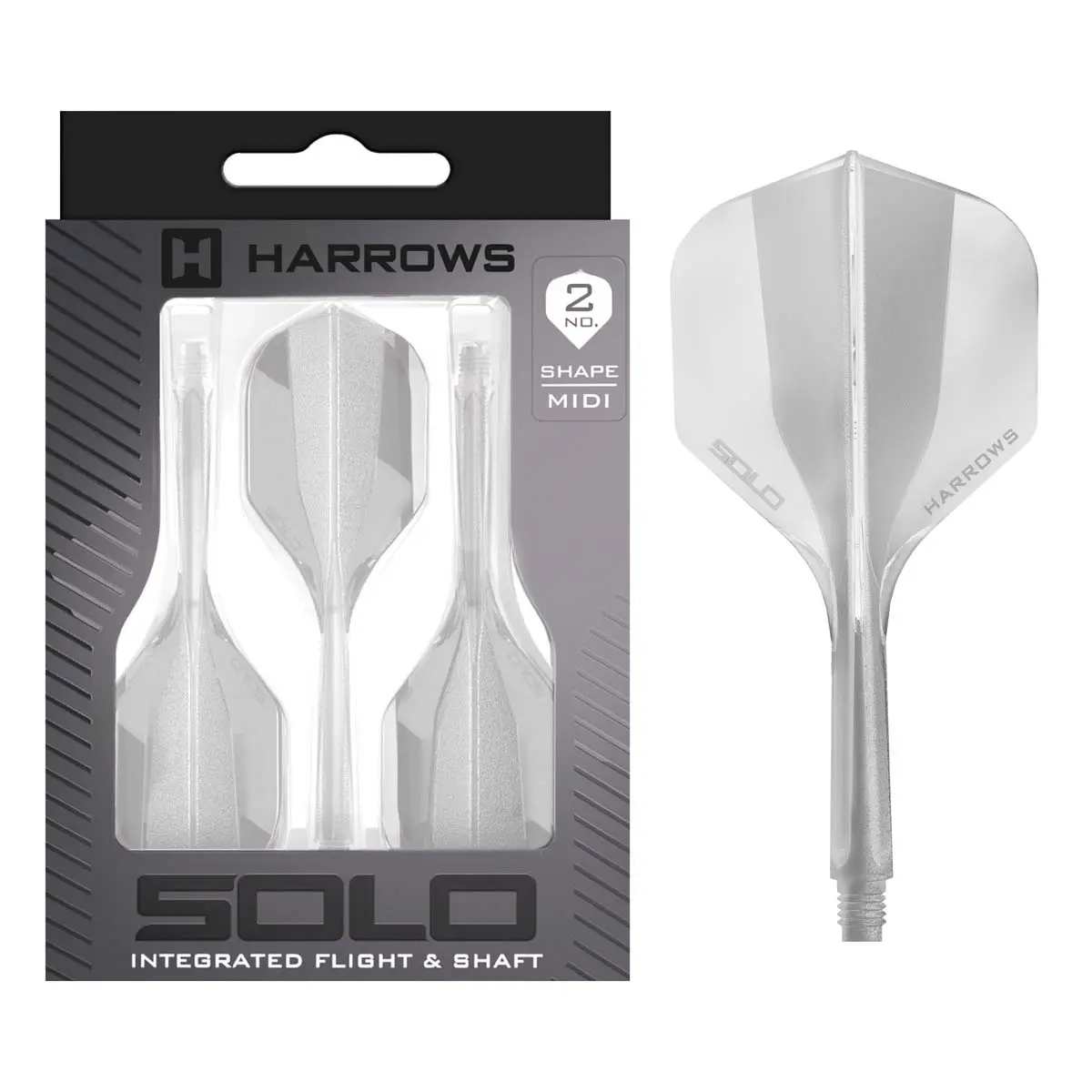 Picture of Harrows Solo Integrated Dart Flights Standard No2 Clear