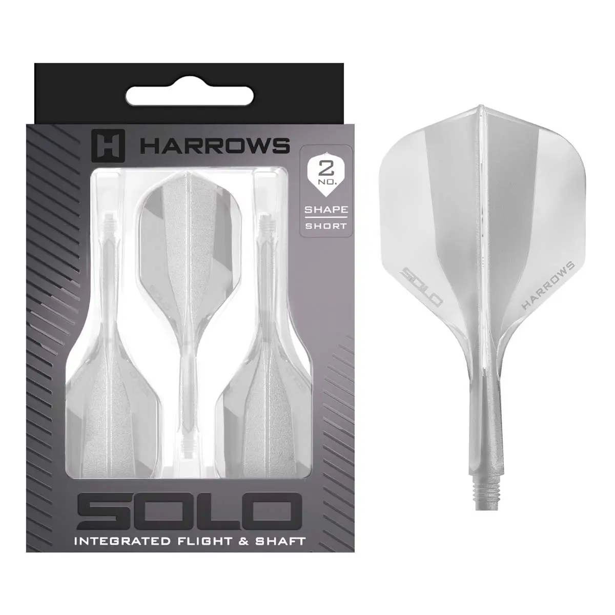 Picture of Harrows Solo Integrated Dart Flights Standard No2 Clear