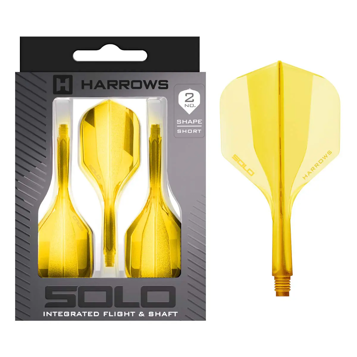 Picture of Harrows Solo Integrated Dart Flights Standard No2 Yellow