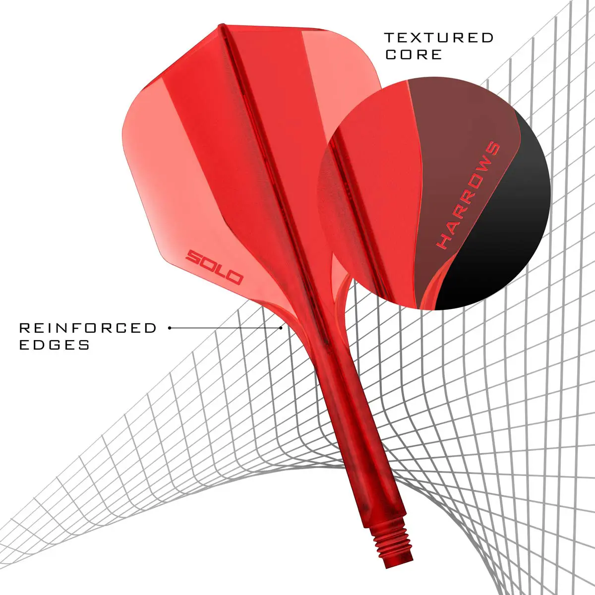 Picture of Harrows Solo Integrated Dart Flights Standard No2 Red