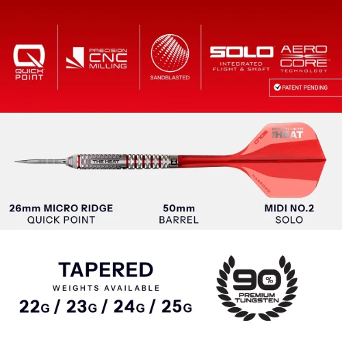 Picture of Harrows Damon Heta Geo 90% QP Steeltip Darts
